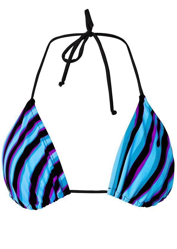Triangle String Bikini Top in Zebra Blues | VENUS