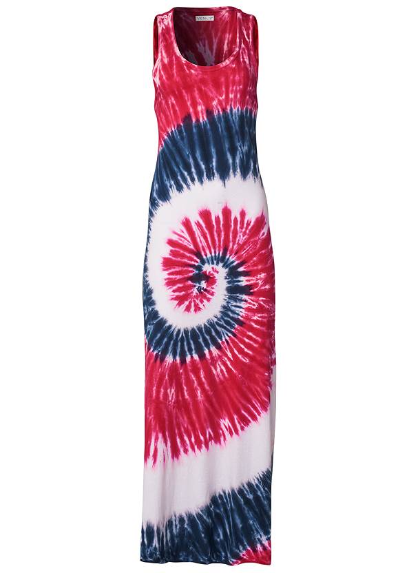 Ghost with background  view Tie Dye Maxi Cover-Up Dress