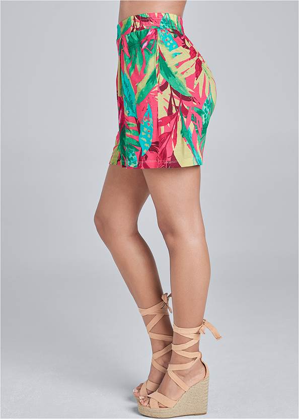 Alternate View Floral Printed Shorts