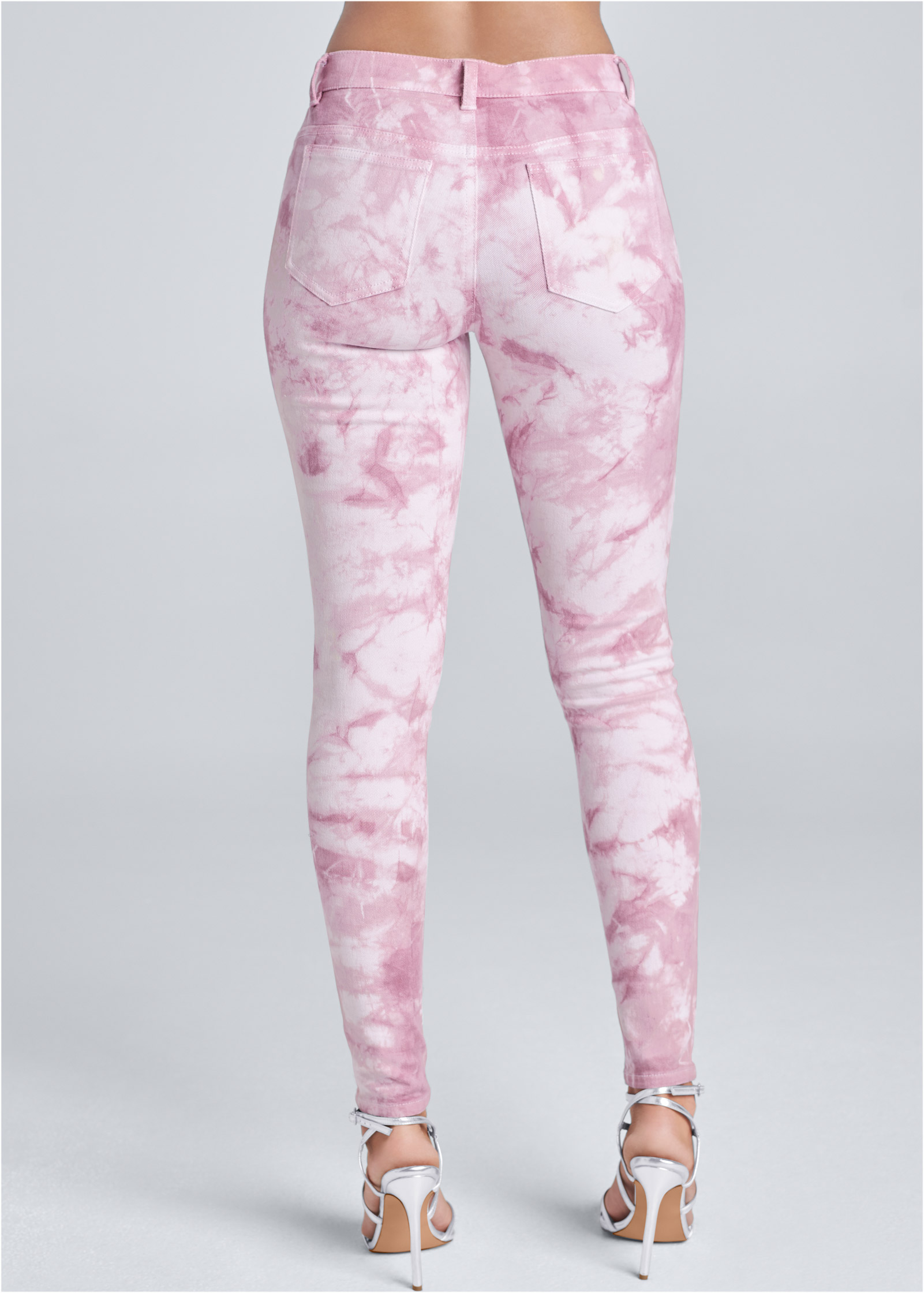 Hot pink ripped skinny sales jeans