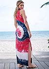 Full back view Tie Dye Maxi Cover-Up Dress