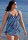 Front View Adjustable Long Tankini Top