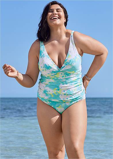 Plus Size Ruched Side Bottom