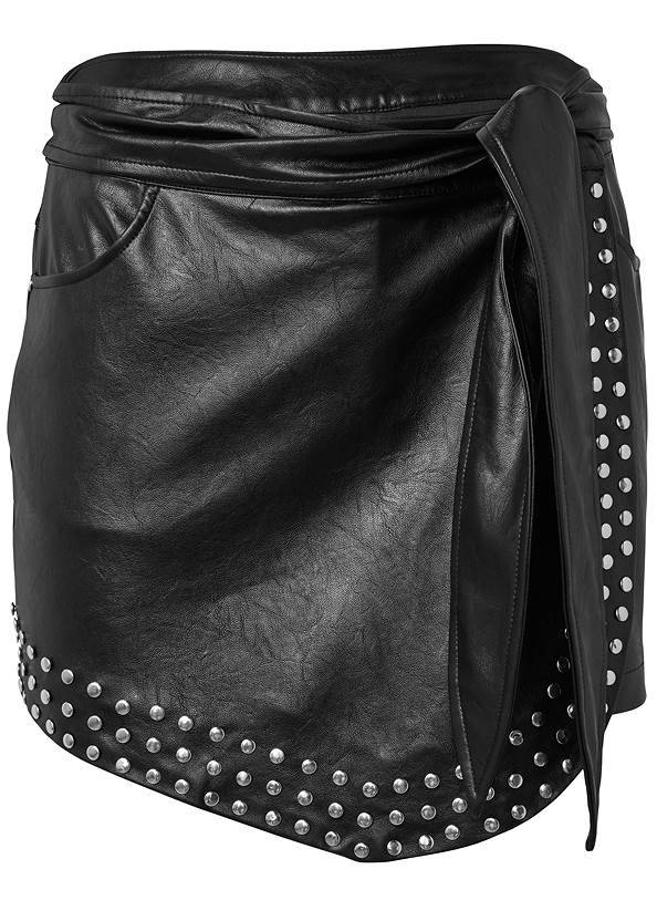 Ghost with background  view Faux-Leather Skort