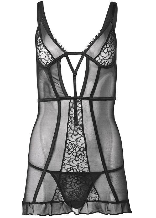 Lace And Mesh Chemise