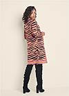 Full back view Tiger Print Duster Set