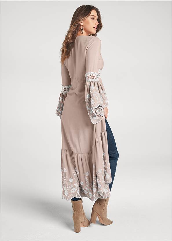 Back View Embroidered Maxi Top