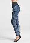 Waist down side view Pull On Pintuck Jeggings