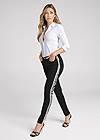 Front View Pearl Fringe Skinny Jeans