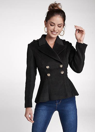 Plus Size Double Breasted Jacket