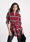 Front View Plaid Knot Tie Top
