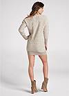 Full back view One-Shoulder Sweater Dress