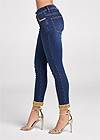 Waist down side view Embellished Cropped Jeans