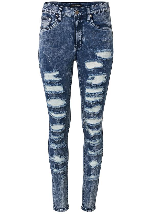 Alternate View Ripped Acid Wash Jeans