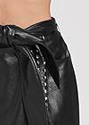 Detail front view Faux-Leather Skort