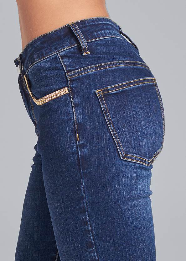 Detail side view Embellished Cropped Jeans