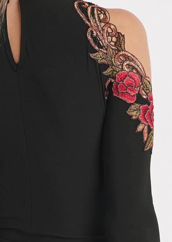 Alternate View Rose Detail Bodycon Dress