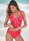 Cropped Front View Underwire Tankini Set
