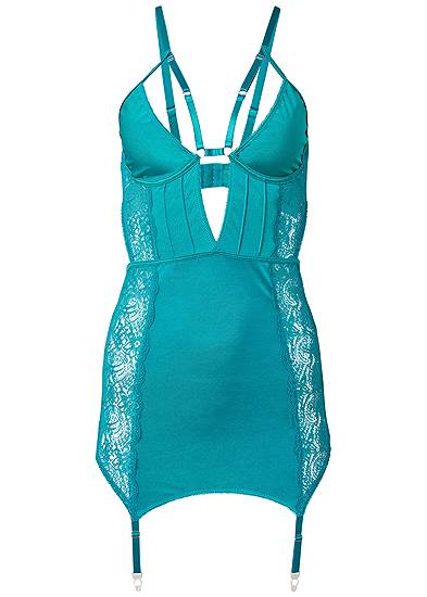 Plus Size Strappy Plunge Chemise
