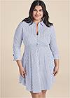 Front View Collared Shirt Dress