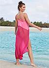 Back View Color Block Maxi Dress Cover-Up