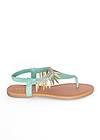 Alternate View Feather Charm Thong Sandals