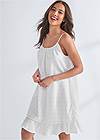 Cropped front view Ruffle Hem Nightgown