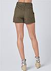 Waist down back view Belted Utility Shorts