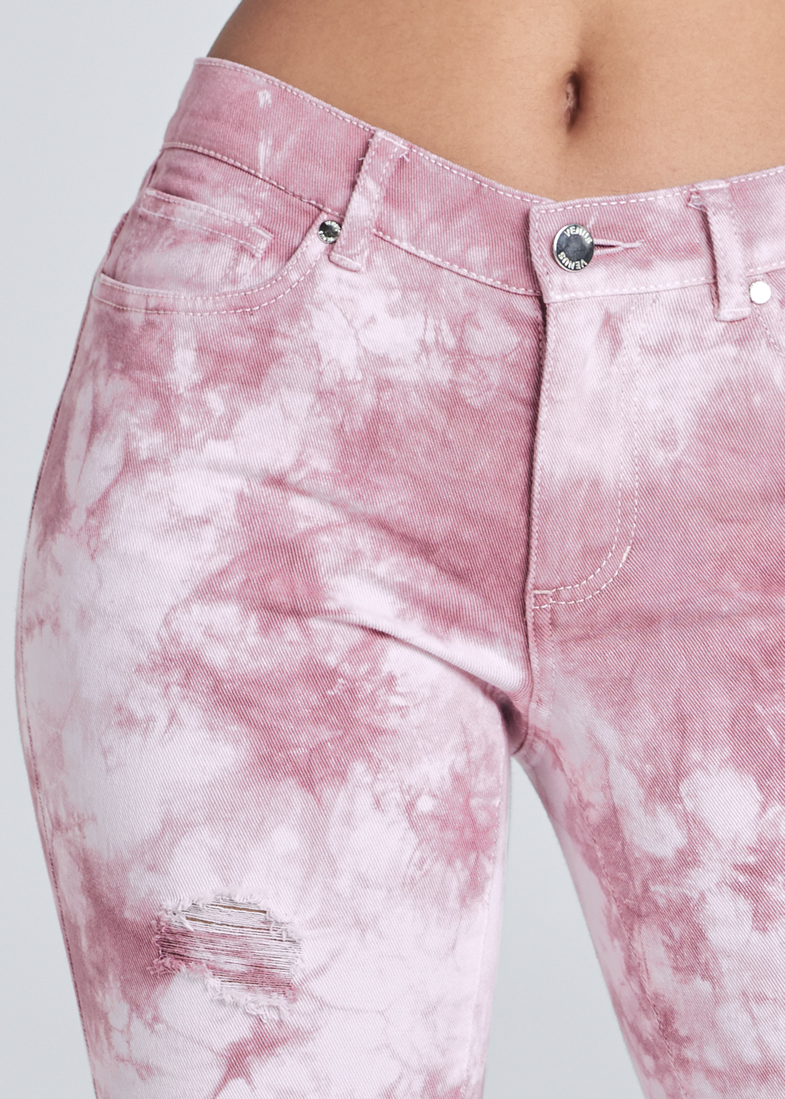 Tie dye ripped sales jeans