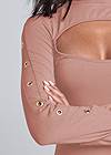 Detail front view Grommet Sleeve Keyhole Top