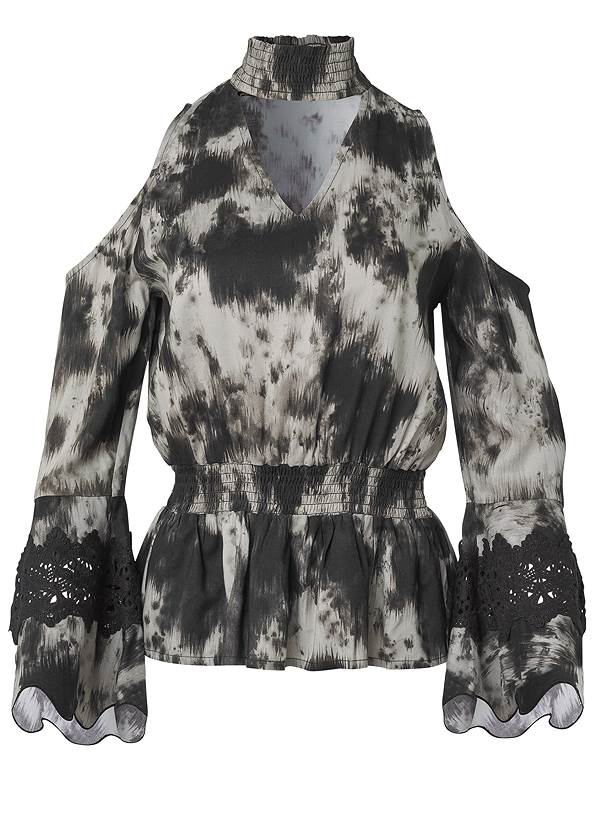 Ghost with background  view Tie Dye Lace Top