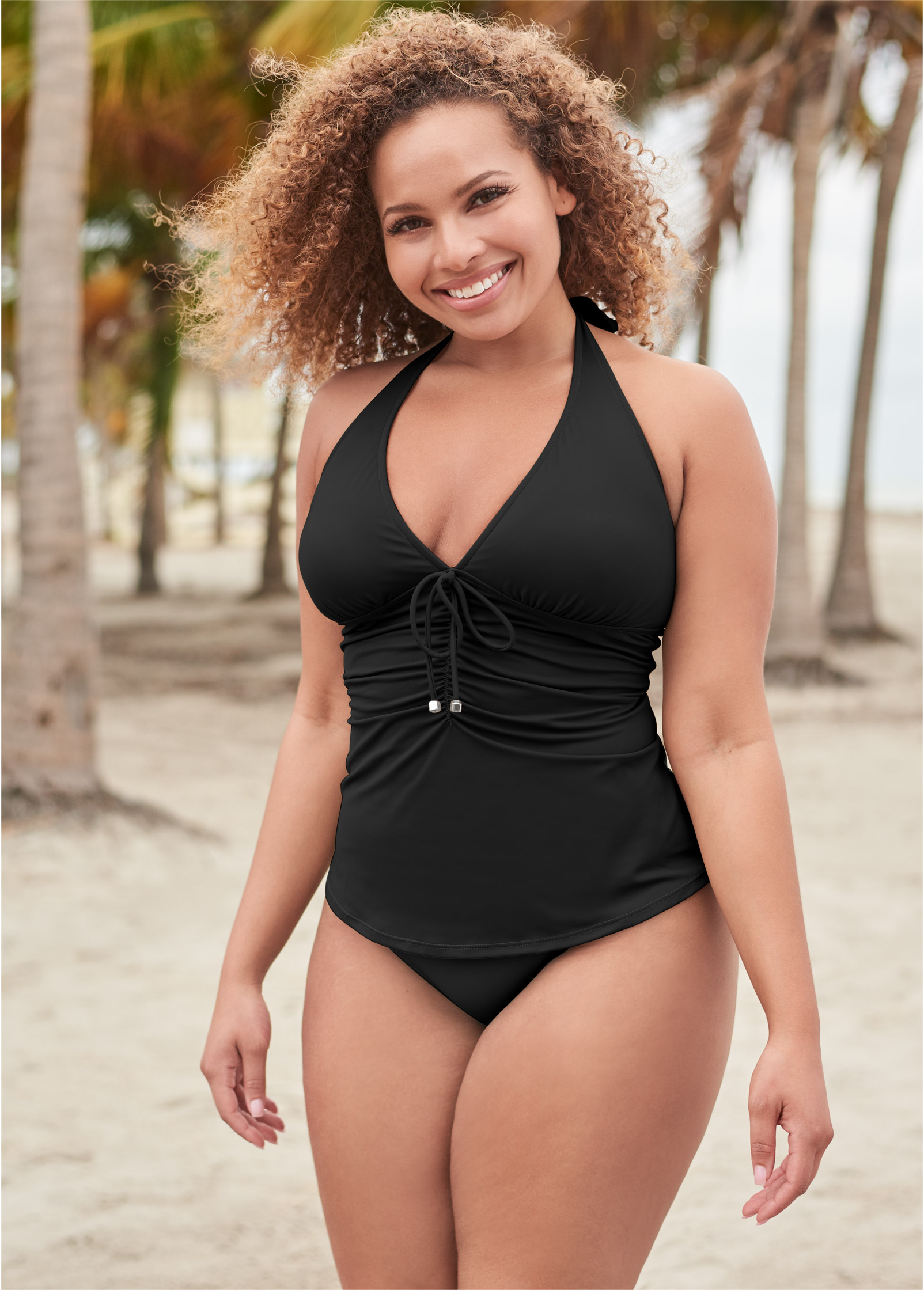 Plus size blouson hot sale swimsuit tops