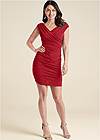 Full front view Ruched Bodycon Dress