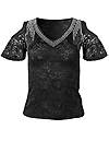 Ghost with background  view Lace Embellished Top