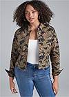 Cropped Front View Jean Jacket