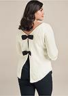 Back View Bow Detail Sweater