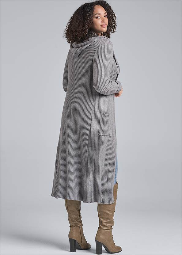 Alternate View Ribbed Hooded Duster