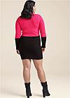 Back View Color Block Sweater Dress