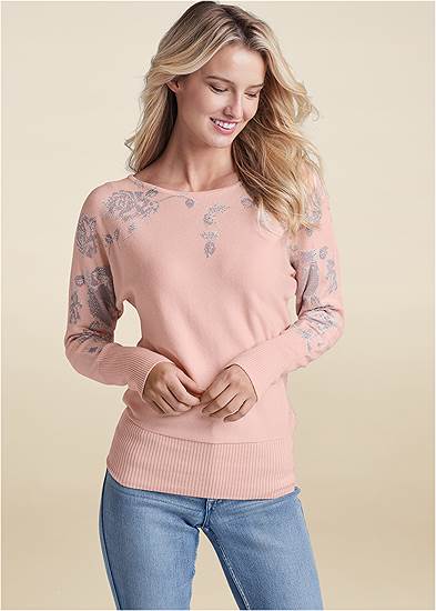 Floral Detail Sweater