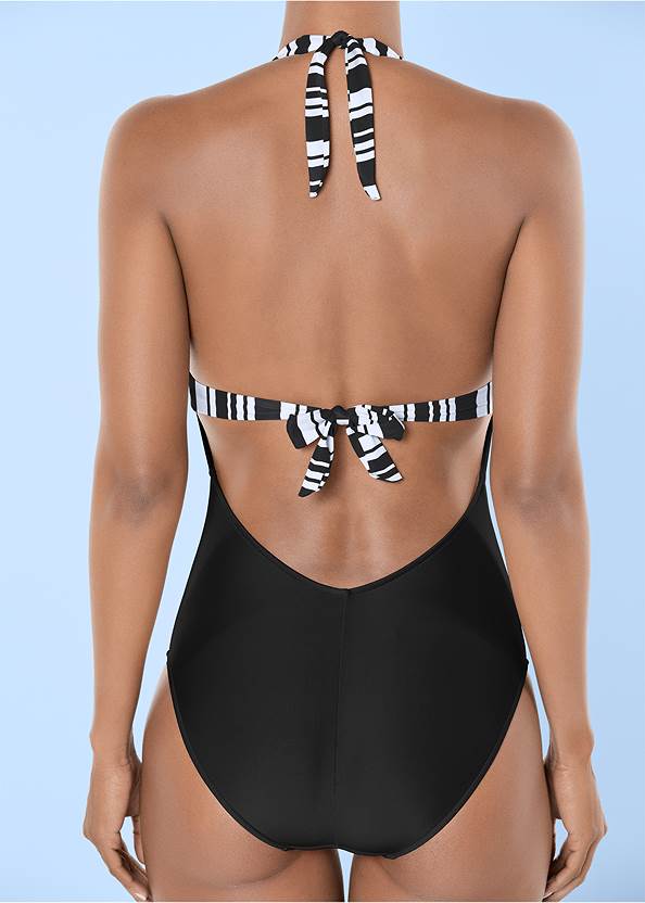 Detail back view Slimming Halter One-Piece