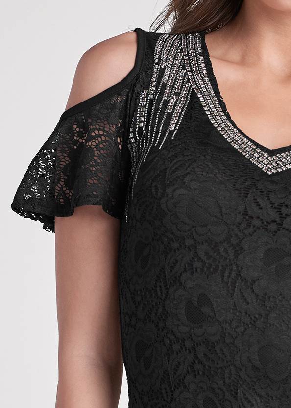 Alternate View Lace Embellished Top