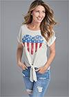 Detail front view Americana Heart Tee