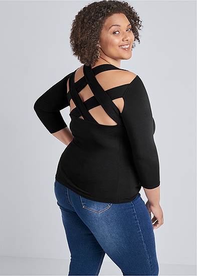 Plus Size Strappy Back Top