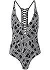 Ghost with background  view Strappy Racerback One-Piece