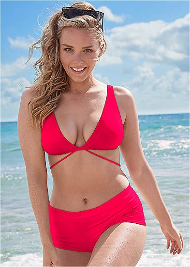 Plus Size Sports Illustrated Swim™ Over The Shoulder Triangle Top