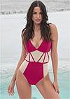 Front View Sports Illustrated Swim™ Caged One-Piece