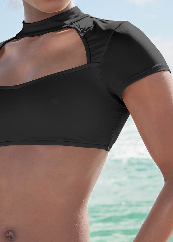 Detail front view Sports Illustrated Swim™ Alexa Crop Top
