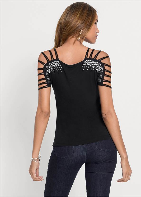 Cropped back view Slit Detail Top