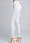 Waist down side view Reversible Sequin Jeans
