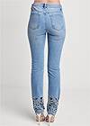 Waist down back view Laser Cut Rigid Jeans